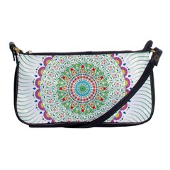 Flower Abstract Floral Hand Ornament Hand Drawn Mandala Shoulder Clutch Bag