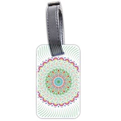 Flower Abstract Floral Hand Ornament Hand Drawn Mandala Luggage Tag (two Sides) by Jancukart