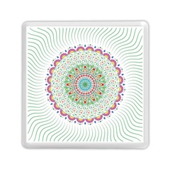 Flower Abstract Floral Hand Ornament Hand Drawn Mandala Memory Card Reader (square) by Jancukart