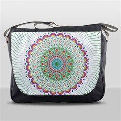 Flower Abstract Floral Hand Ornament Hand Drawn Mandala Messenger Bag