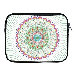 Flower Abstract Floral Hand Ornament Hand Drawn Mandala Apple Ipad 2/3/4 Zipper Cases