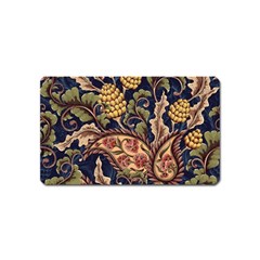 Leaves Flowers Background Texture Paisley Magnet (name Card)