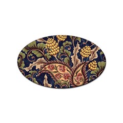 Leaves Flowers Background Texture Paisley Sticker Oval (10 Pack)