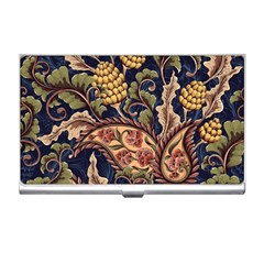 Leaves Flowers Background Texture Paisley Business Card Holder