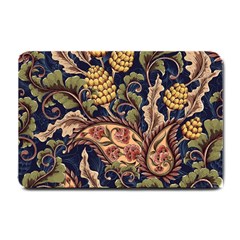 Leaves Flowers Background Texture Paisley Small Doormat