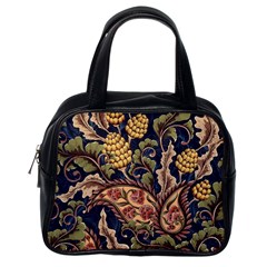 Leaves Flowers Background Texture Paisley Classic Handbag (one Side)