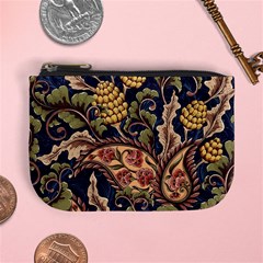 Leaves Flowers Background Texture Paisley Mini Coin Purse by Jancukart