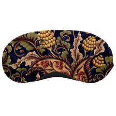 Leaves Flowers Background Texture Paisley Sleeping Mask by Jancukart