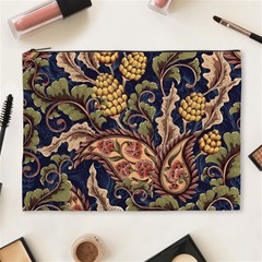 Leaves Flowers Background Texture Paisley Cosmetic Bag (xl) by Jancukart