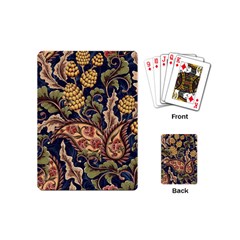 Leaves Flowers Background Texture Paisley Playing Cards Single Design (mini)