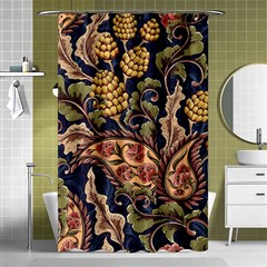 Leaves Flowers Background Texture Paisley Shower Curtain 48  X 72  (small) 