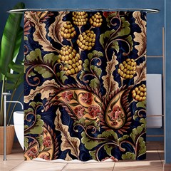 Leaves Flowers Background Texture Paisley Shower Curtain 60  X 72  (medium) 