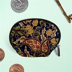 Leaves Flowers Background Texture Paisley Accessory Pouch (small) by Jancukart