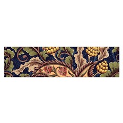 Leaves Flowers Background Texture Paisley Oblong Satin Scarf (16  X 60 ) by Jancukart