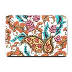 Flowers Pattern Texture White Background Paisley Small Doormat by Jancukart