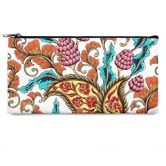 Flowers Pattern Texture White Background Paisley Pencil Case by Jancukart