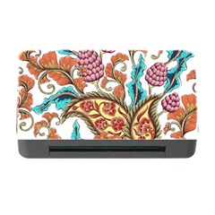 Flowers Pattern Texture White Background Paisley Memory Card Reader With Cf