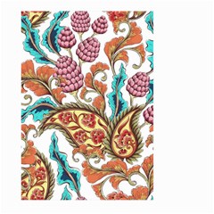 Flowers Pattern Texture White Background Paisley Large Garden Flag (two Sides)