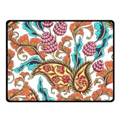 Flowers Pattern Texture White Background Paisley Fleece Blanket (small)