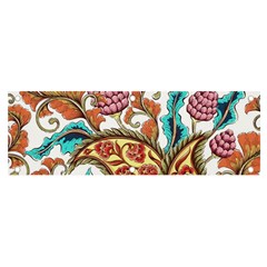 Flowers Pattern Texture White Background Paisley Banner And Sign 6  X 2 