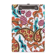 Flowers Pattern Texture White Background Paisley A5 Acrylic Clipboard