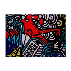 Multicolored Doodle Art Street Art Sticker A4 (10 Pack)