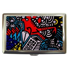 Multicolored Doodle Art Street Art Cigarette Money Case