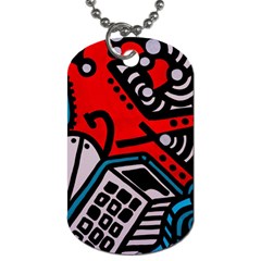 Multicolored Doodle Art Street Art Dog Tag (two Sides)