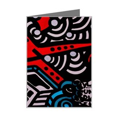 Multicolored Doodle Art Street Art Mini Greeting Card by Jancukart