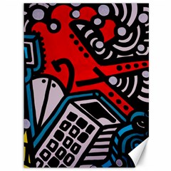 Multicolored Doodle Art Street Art Canvas 36  X 48 