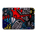 Multicolored Doodle Art Street Art Plate Mats 18 x12  Plate Mat