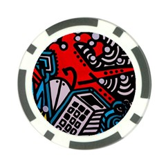 Multicolored Doodle Art Street Art Poker Chip Card Guard (10 Pack)