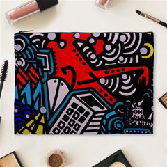 Multicolored Doodle Art Street Art Cosmetic Bag (xl)