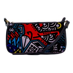 Multicolored Doodle Art Street Art Shoulder Clutch Bag