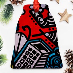 Multicolored Doodle Art Street Art Ornament (bell)