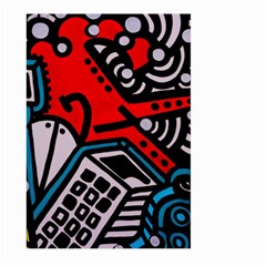 Multicolored Doodle Art Street Art Large Garden Flag (two Sides)