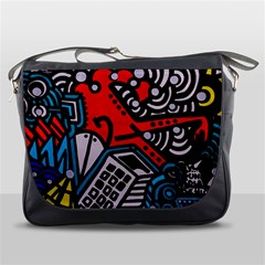 Multicolored Doodle Art Street Art Messenger Bag