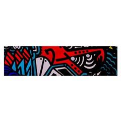 Multicolored Doodle Art Street Art Oblong Satin Scarf (16  X 60 ) by Jancukart