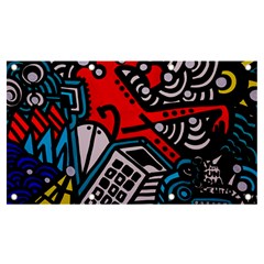 Multicolored Doodle Art Street Art Banner And Sign 7  X 4 