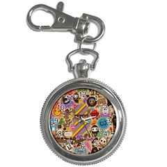 Multicolored Doodle Art Wallpaper Key Chain Watches by Jancukart