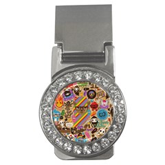 Multicolored Doodle Art Wallpaper Money Clips (cz) 