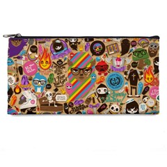 Multicolored Doodle Art Wallpaper Pencil Case