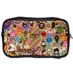 Multicolored Doodle Art Wallpaper Toiletries Bag (One Side) Front