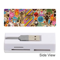 Multicolored Doodle Art Wallpaper Memory Card Reader (stick)