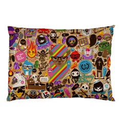 Multicolored Doodle Art Wallpaper Pillow Case (two Sides)