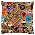 Multicolored Doodle Art Wallpaper Large Cushion Case (Two Sides) Front