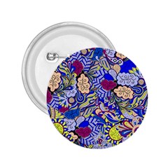 Blue Yellow Background Pattern Vector Texture Paisley 2 25  Buttons