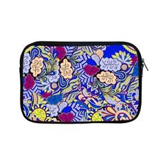 Blue Yellow Background Pattern Vector Texture Paisley Apple Ipad Mini Zipper Cases