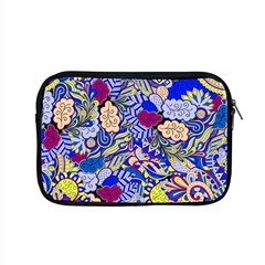 Blue Yellow Background Pattern Vector Texture Paisley Apple Macbook Pro 15  Zipper Case