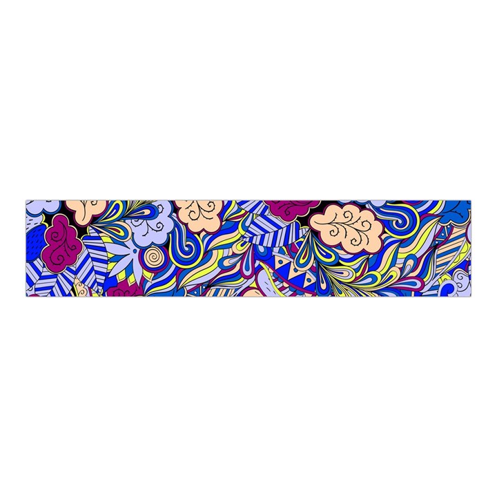 Blue Yellow Background Pattern Vector Texture Paisley Velvet Scrunchie